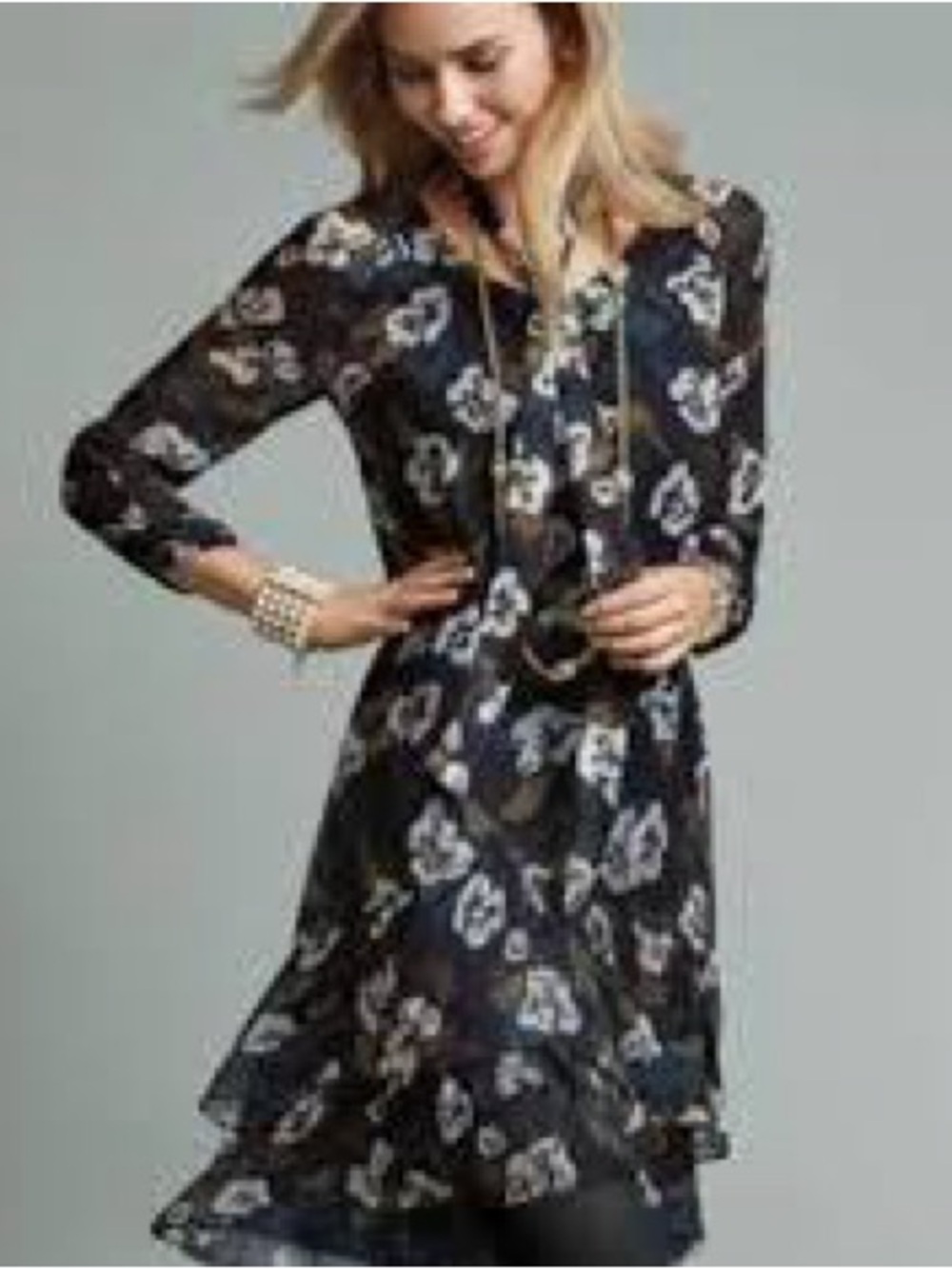 Cabi Pirouette Floral Dress Size L